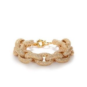 Large Rhinestone Chain Link Bracelet